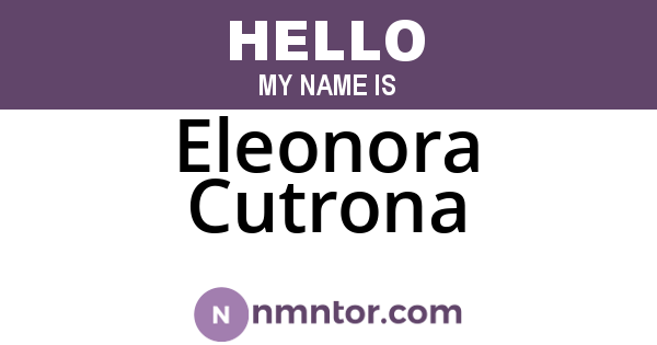 Eleonora Cutrona