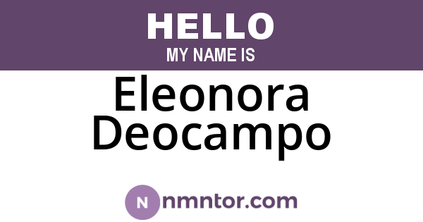 Eleonora Deocampo