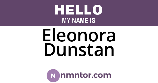 Eleonora Dunstan