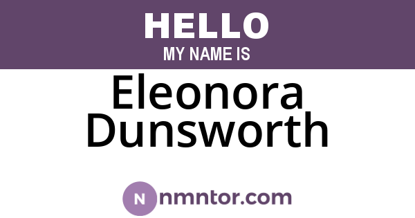 Eleonora Dunsworth