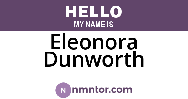 Eleonora Dunworth
