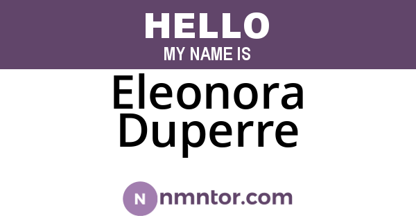 Eleonora Duperre