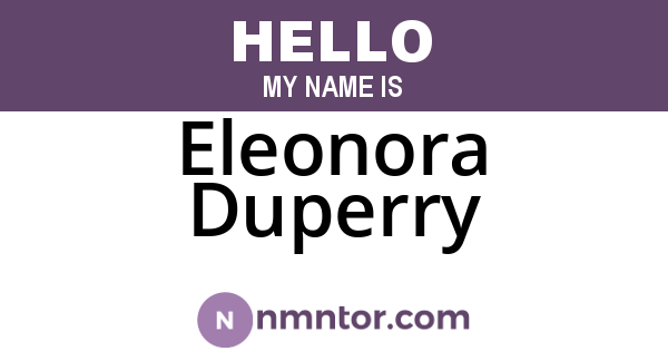 Eleonora Duperry