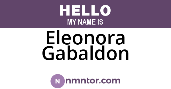 Eleonora Gabaldon