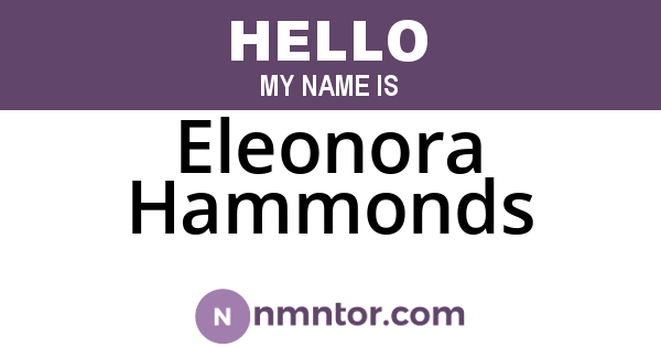 Eleonora Hammonds