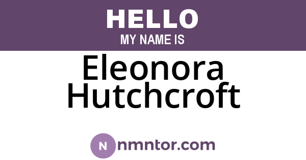 Eleonora Hutchcroft
