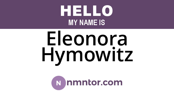 Eleonora Hymowitz