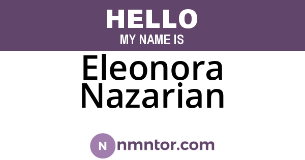 Eleonora Nazarian