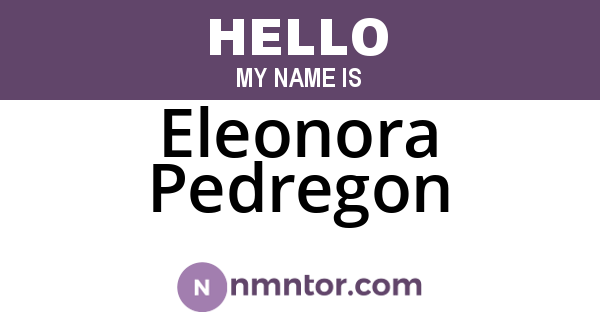 Eleonora Pedregon