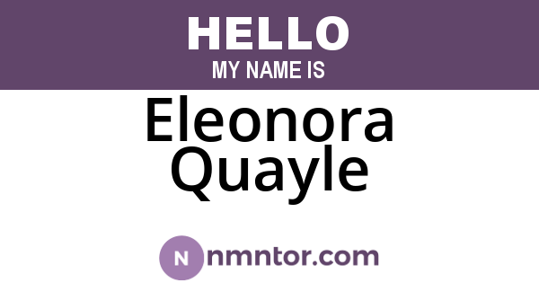 Eleonora Quayle