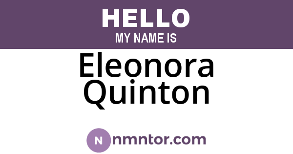 Eleonora Quinton