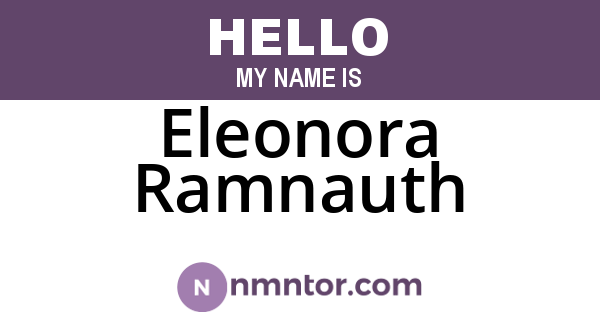 Eleonora Ramnauth