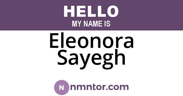 Eleonora Sayegh