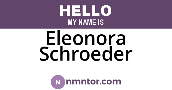 Eleonora Schroeder