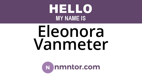 Eleonora Vanmeter