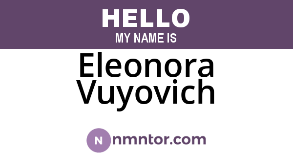 Eleonora Vuyovich