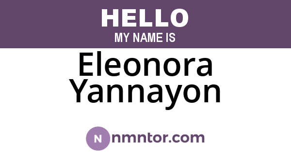 Eleonora Yannayon