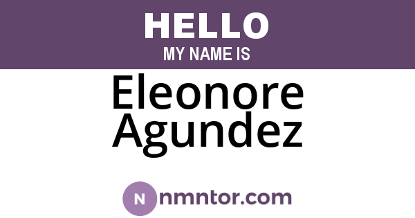 Eleonore Agundez
