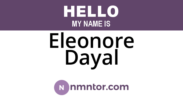 Eleonore Dayal