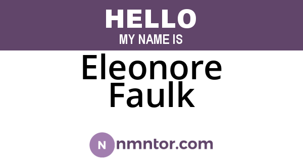 Eleonore Faulk