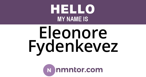Eleonore Fydenkevez