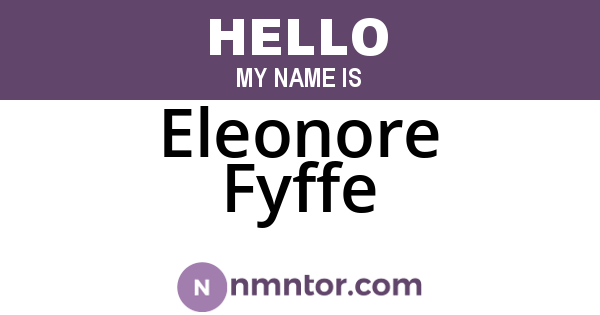 Eleonore Fyffe
