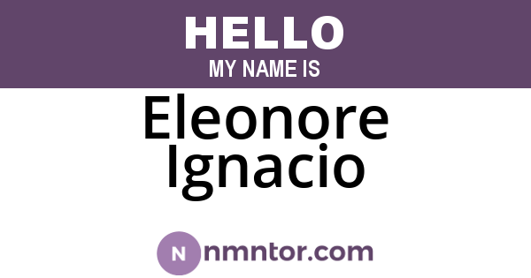 Eleonore Ignacio