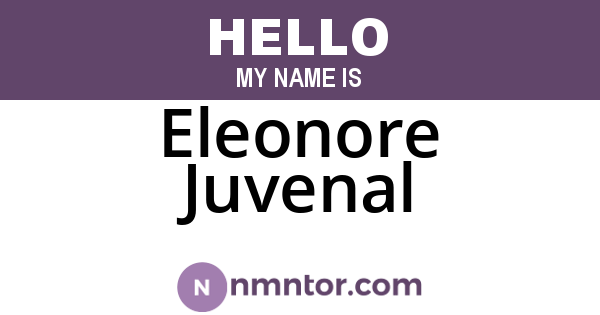 Eleonore Juvenal
