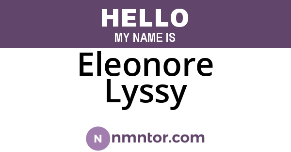 Eleonore Lyssy