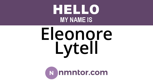 Eleonore Lytell