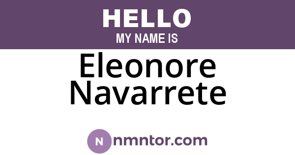Eleonore Navarrete