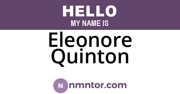 Eleonore Quinton