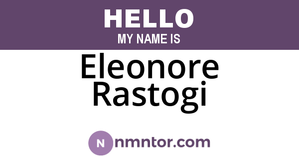 Eleonore Rastogi