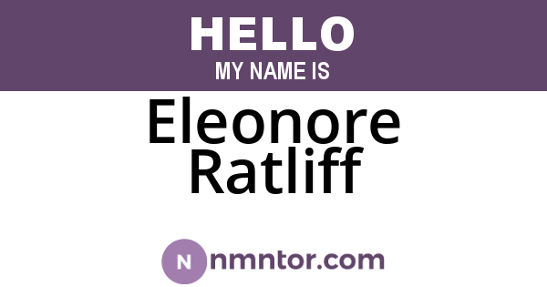 Eleonore Ratliff