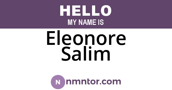 Eleonore Salim
