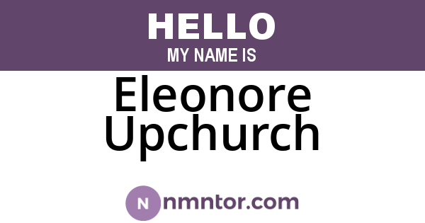 Eleonore Upchurch