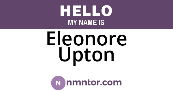 Eleonore Upton