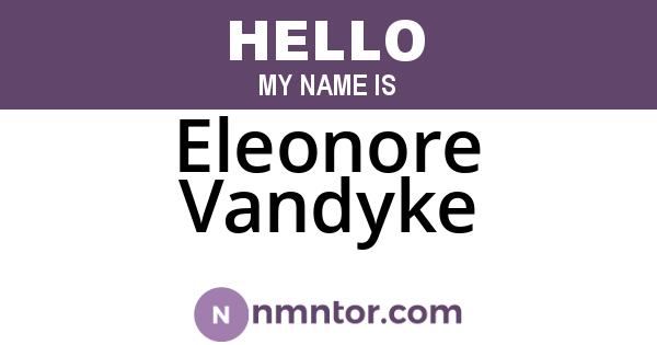 Eleonore Vandyke