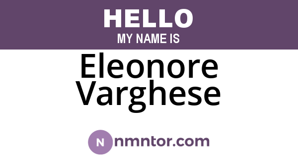 Eleonore Varghese