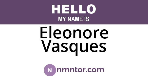 Eleonore Vasques