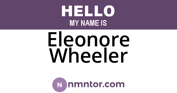 Eleonore Wheeler