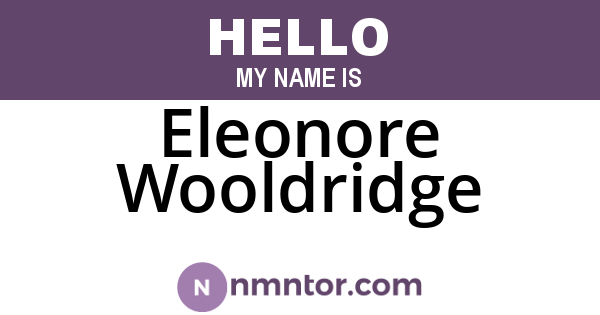 Eleonore Wooldridge