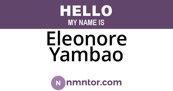 Eleonore Yambao