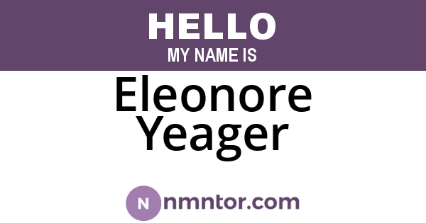 Eleonore Yeager