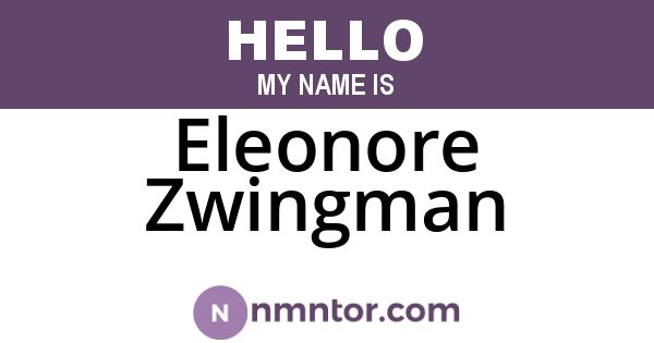 Eleonore Zwingman
