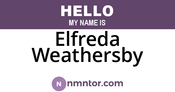 Elfreda Weathersby