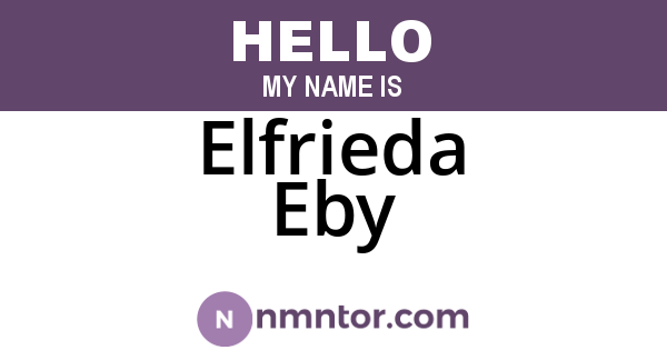 Elfrieda Eby