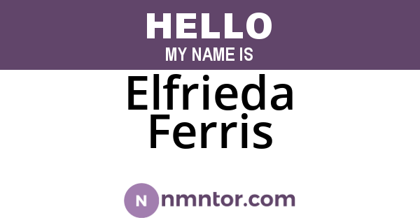 Elfrieda Ferris
