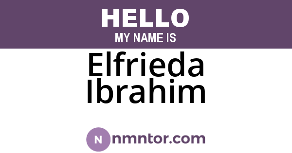 Elfrieda Ibrahim