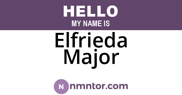 Elfrieda Major